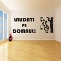 Sticker mare perete, Laudati pe Domnul! model2